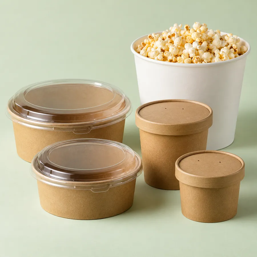 Paper bowls, soup cups & buckets