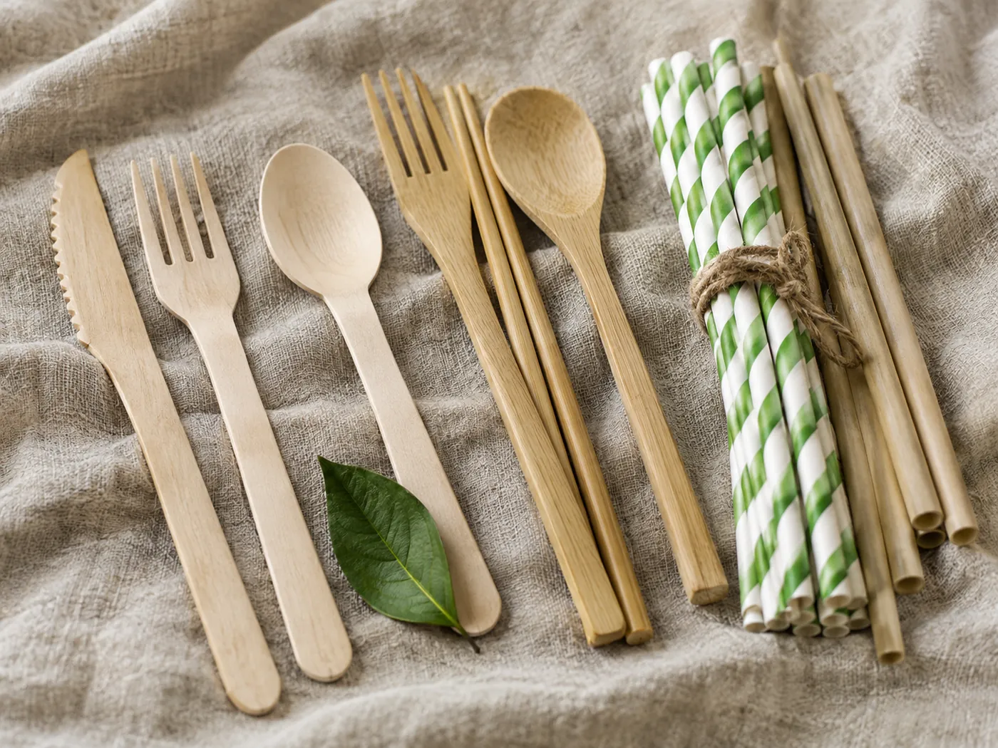 Plastic-free cutlery & straws